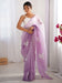 Purple Purple Party Wear Tissue Embellished Saree