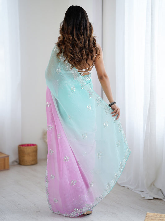 partywear designer saree for festive occasions