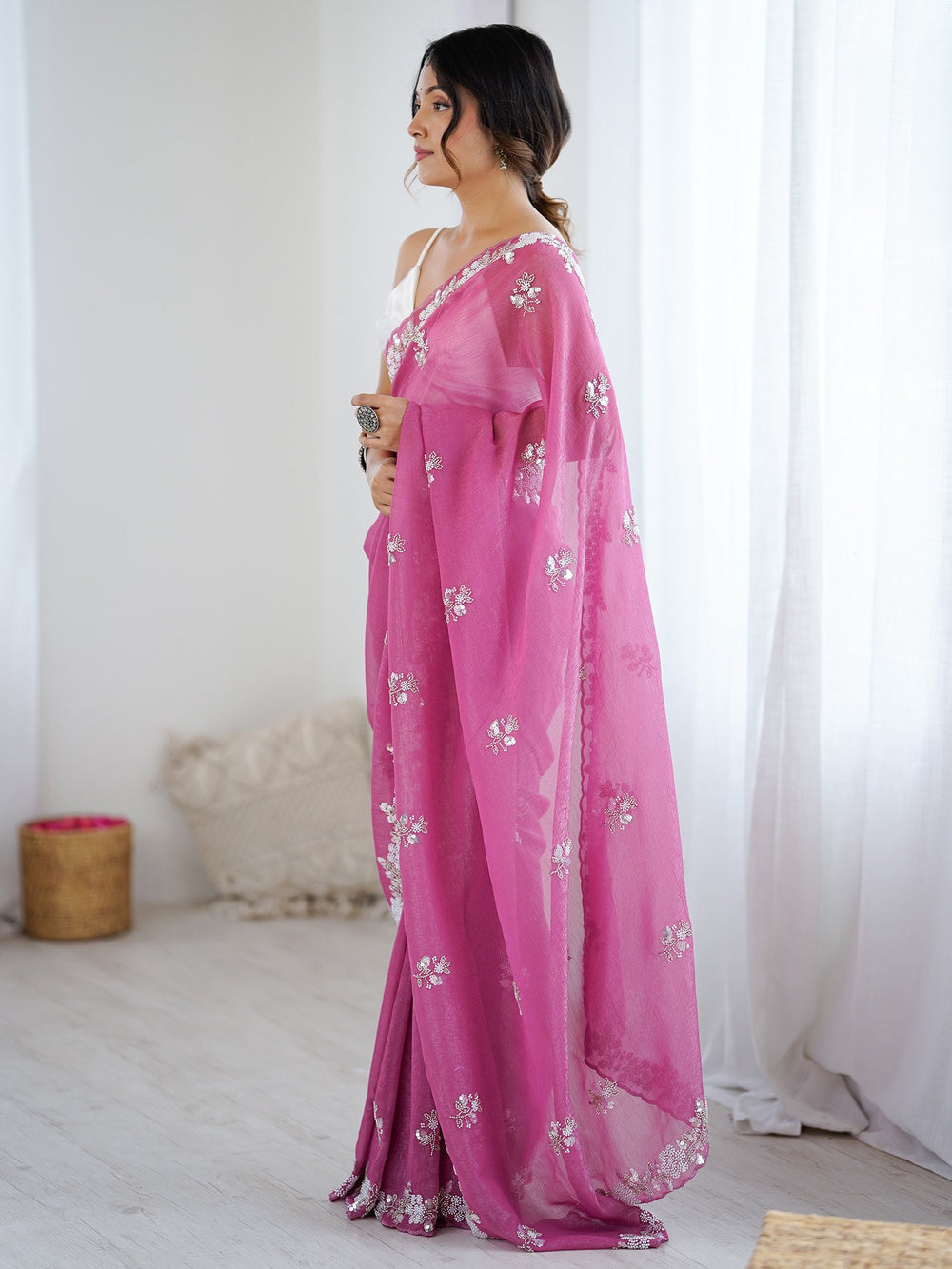 partywear designer saree for festive occasions