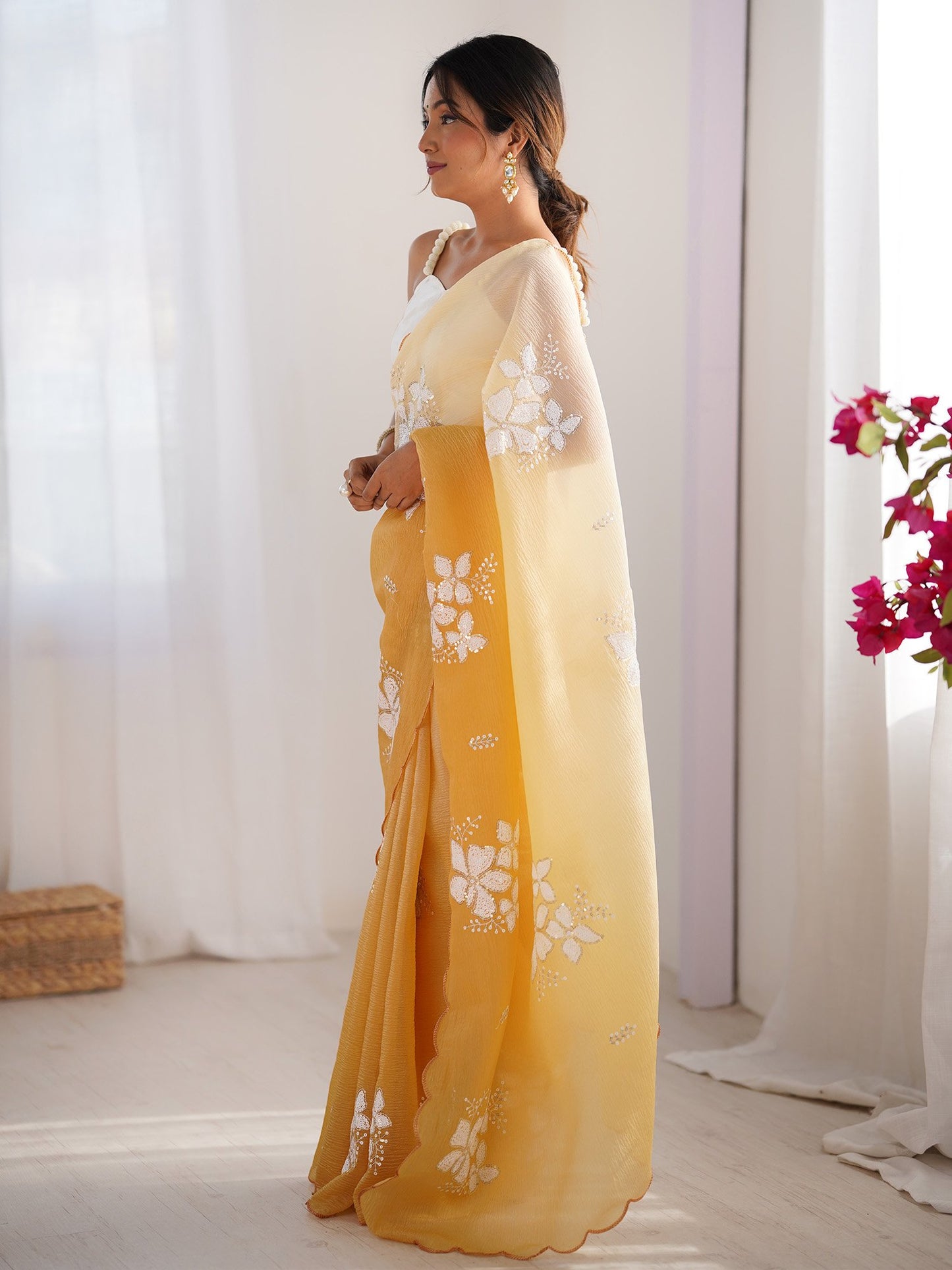partywear designer saree for festive occasions