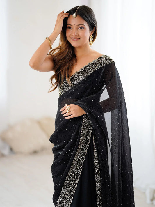 partywear designer saree for festive occasions