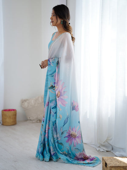 partywear designer saree for festive occasions