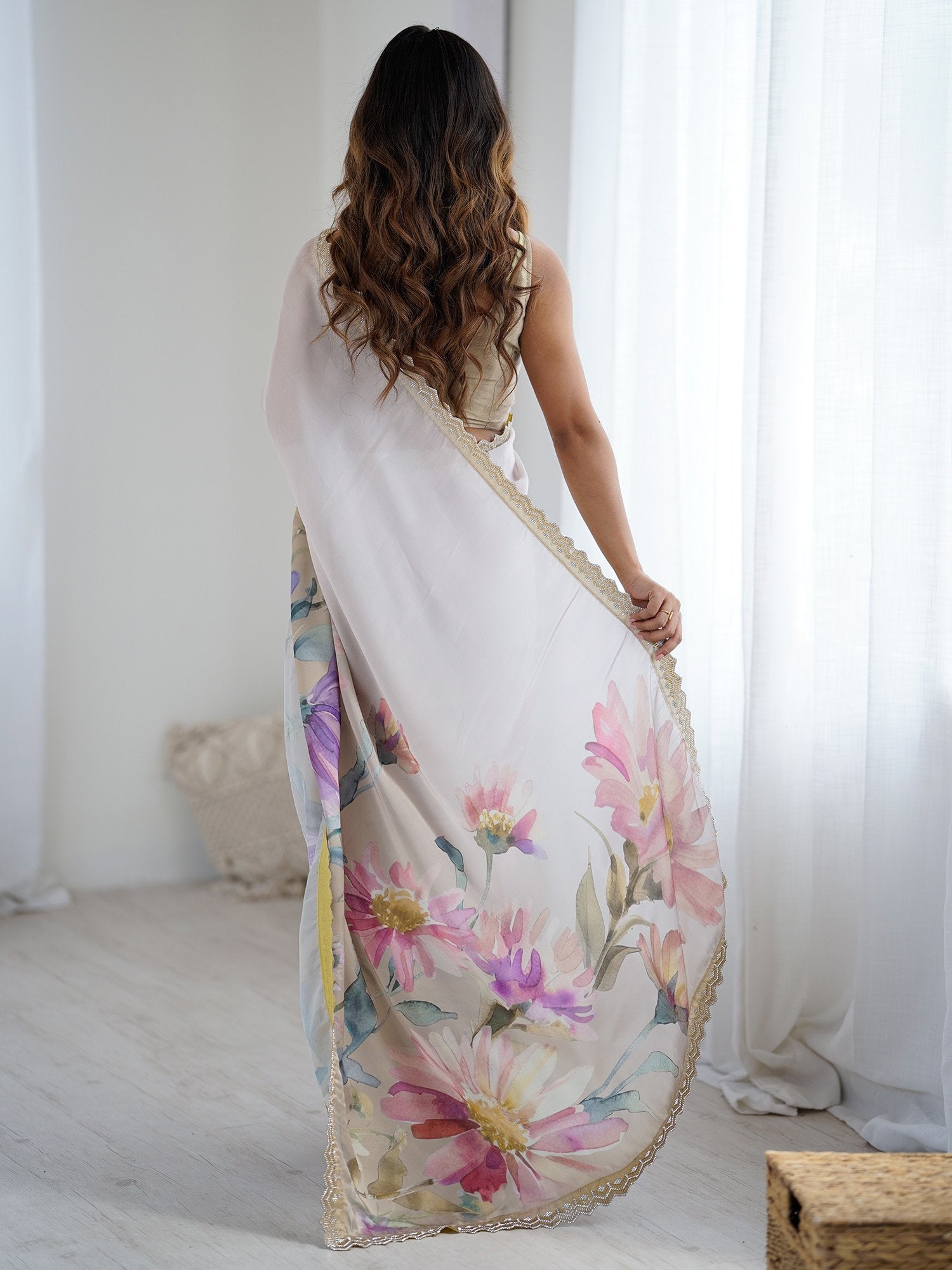 partywear designer saree for festive occasions