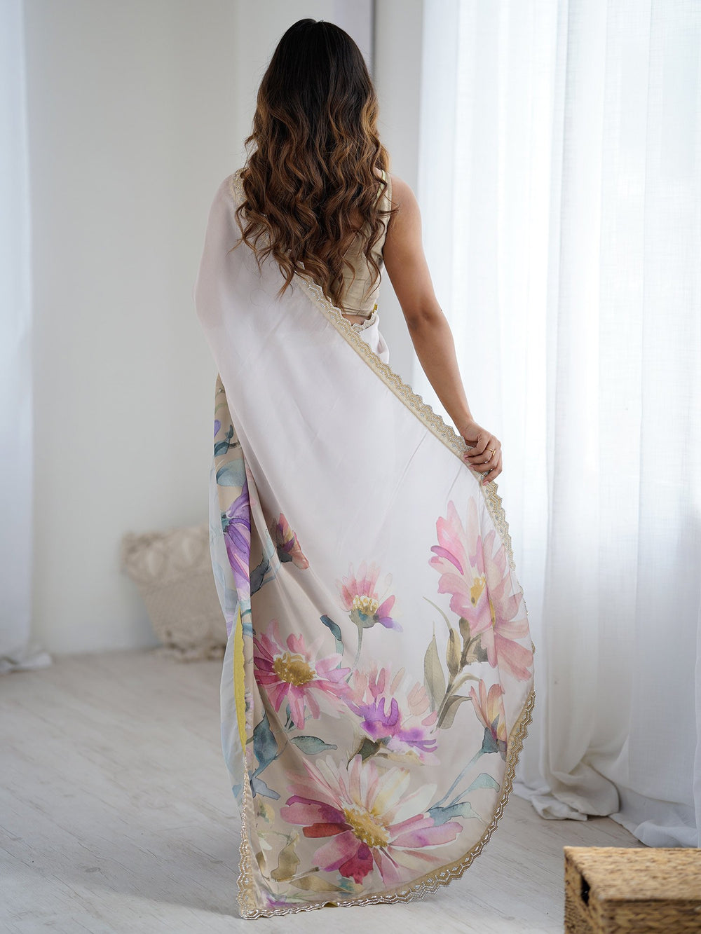 partywear designer saree for festive occasions