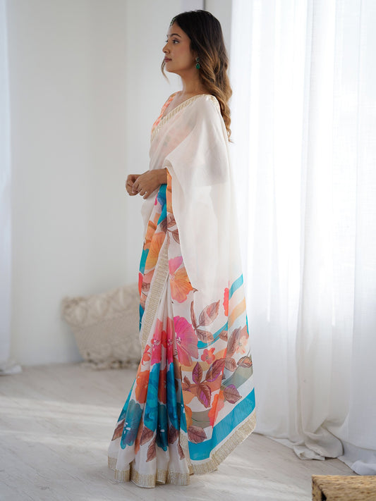 partywear designer saree for festive occasions