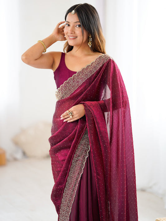 partywear designer saree for festive occasions