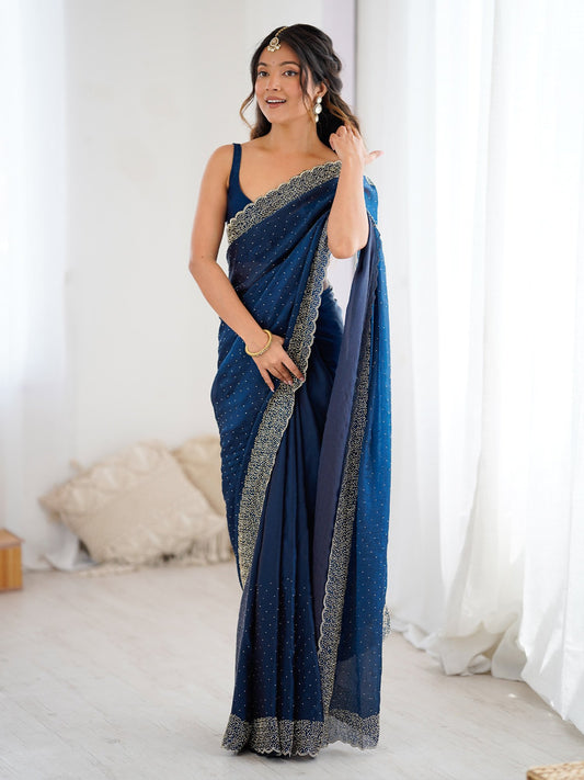partywear designer saree for festive occasions