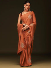 partywear designer saree for festive occasions
