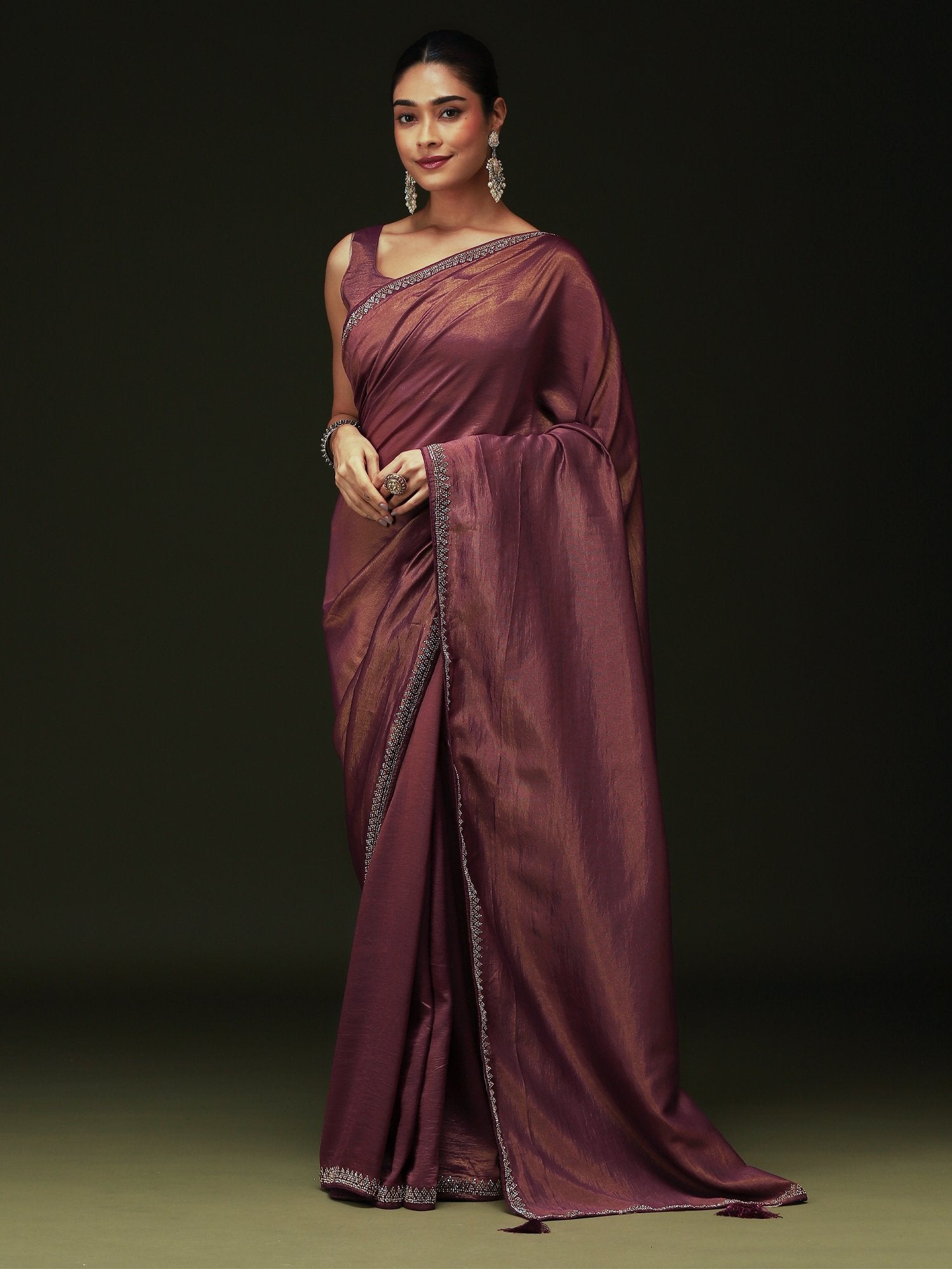 partywear designer saree for festive occasions