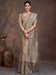 Golden Beige Banarasi Cotton Silk Digital Print Saree