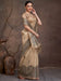 Golden Beige Banarasi Cotton Silk Digital Print Saree