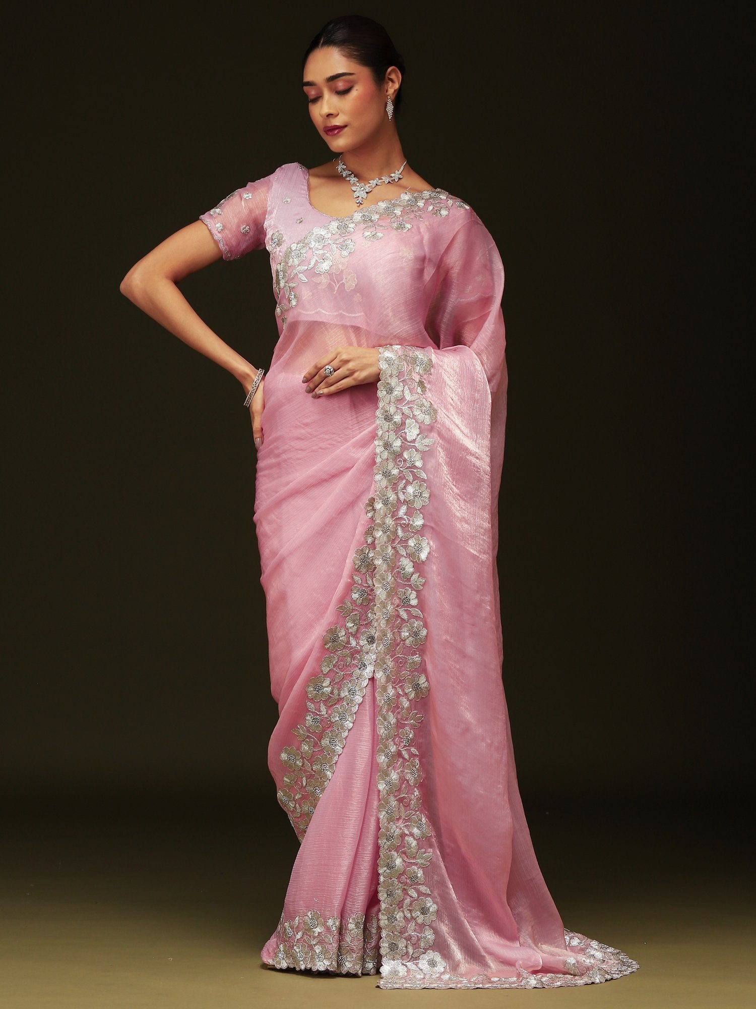 partywear designer saree for festive occasions