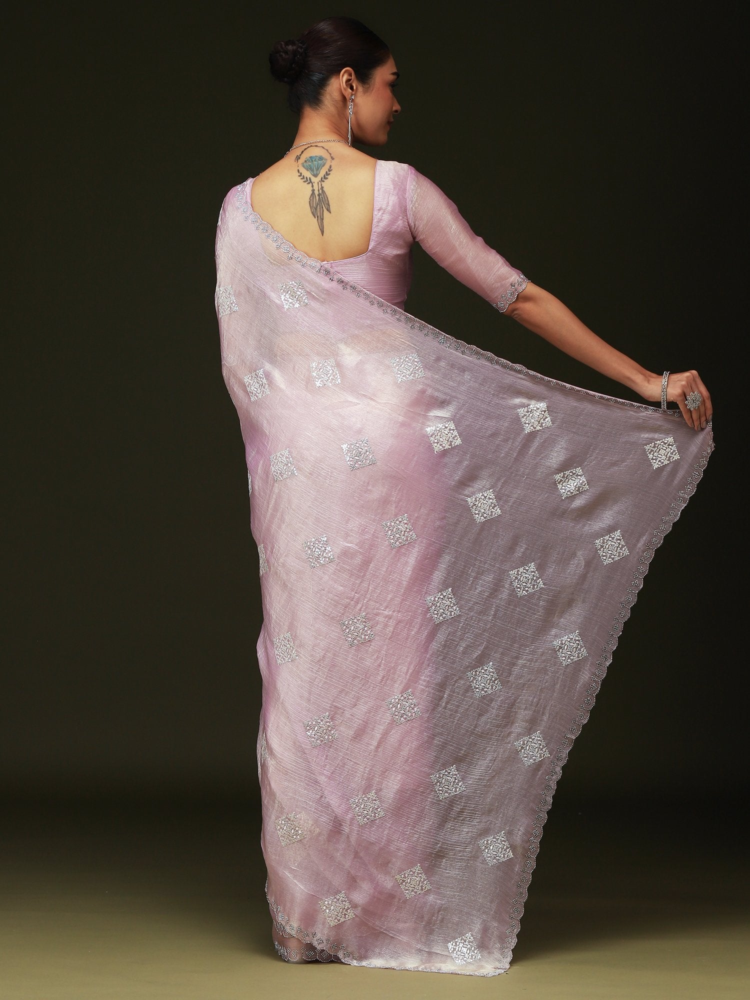 partywear designer saree for festive occasions