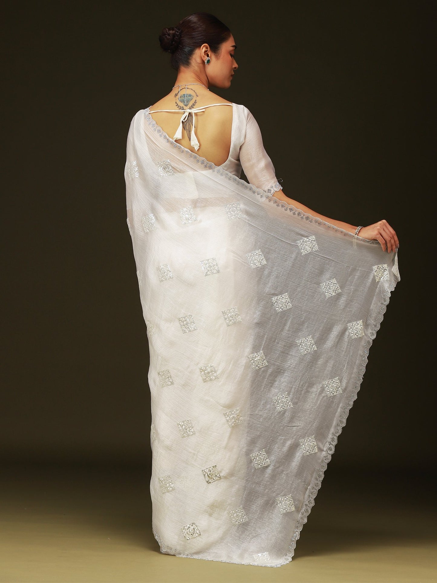 partywear designer saree for festive occasions