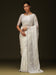 White White Party Wear Chiffon Embellished Saree