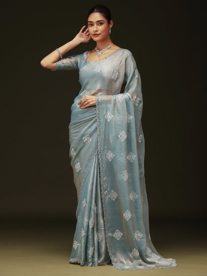 partywear designer saree for festive occasions