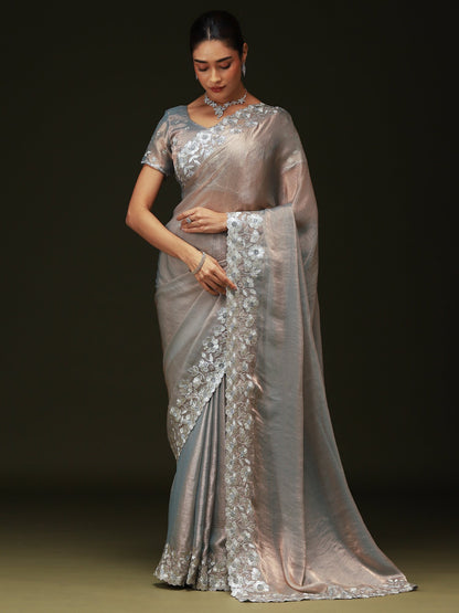 partywear designer saree for festive occasions