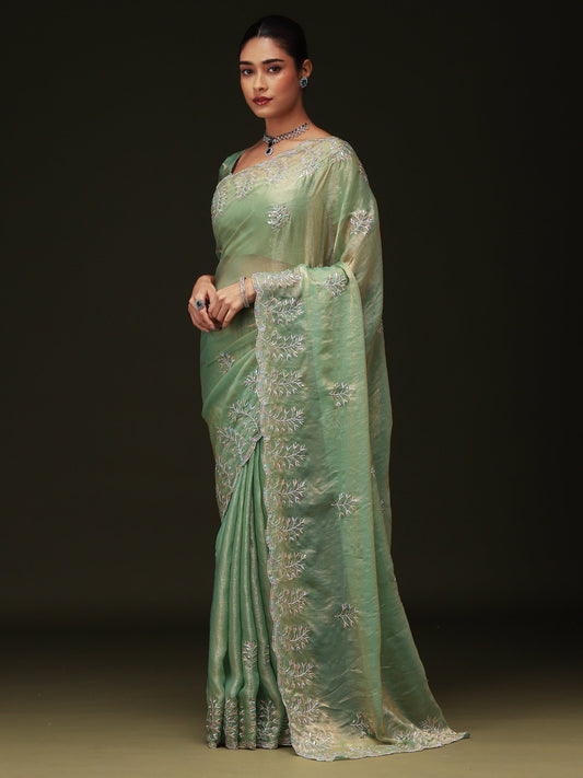 partywear designer saree for festive occasions