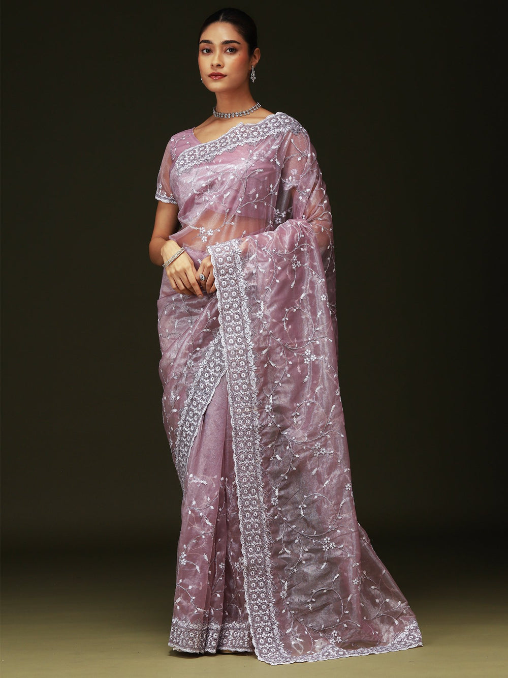 partywear designer saree for festive occasions