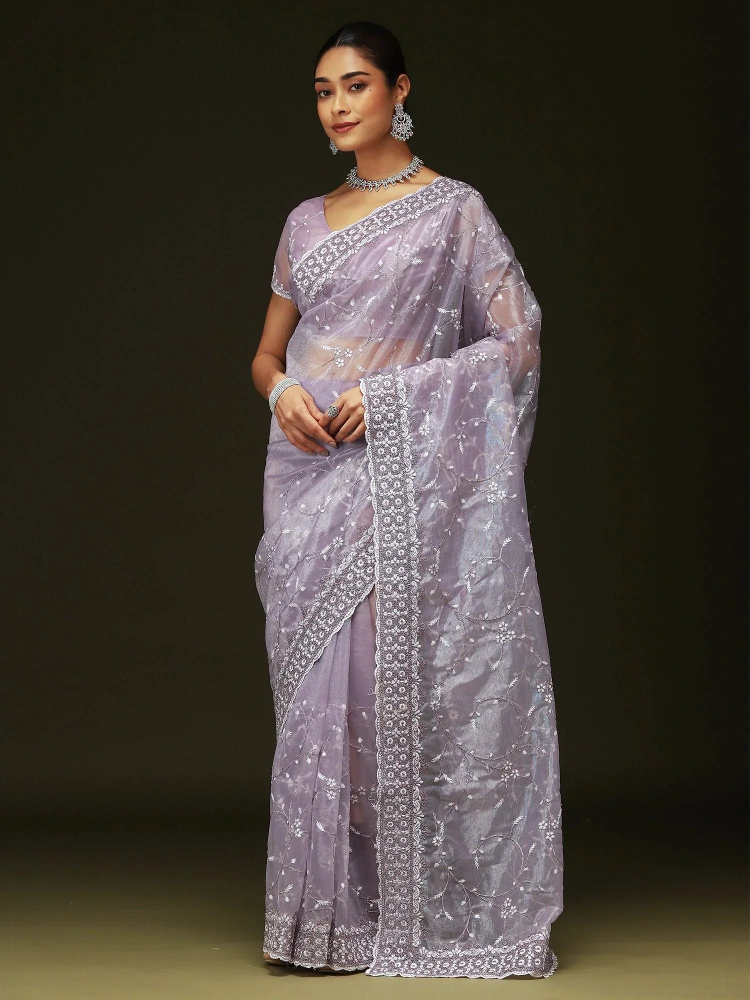 partywear designer saree for festive occasions