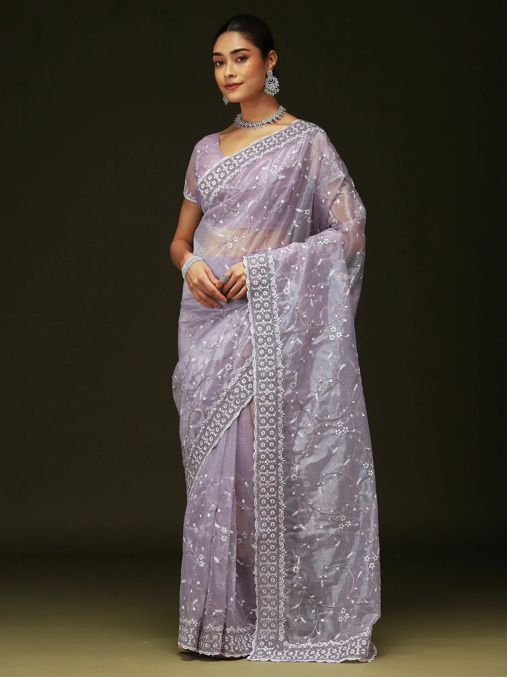 partywear designer saree for festive occasions