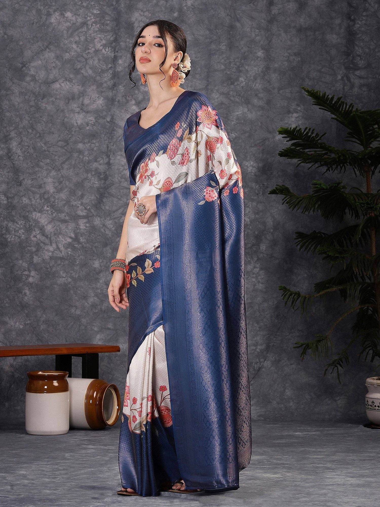 partywear designer saree for festive occasions