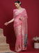 Pink Pink Banarasi Organza Woven Saree