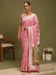 Pink Pink Banarasi Organza Woven Saree
