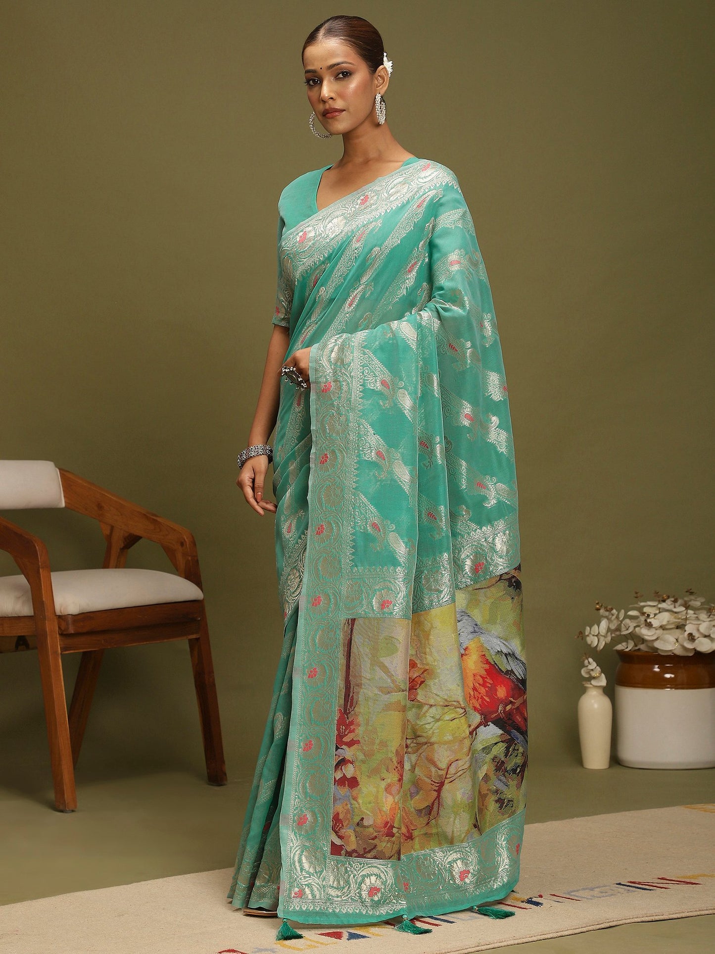 partywear designer saree for festive occasions