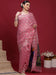 Pink Pink Banarasi Organza Woven Saree