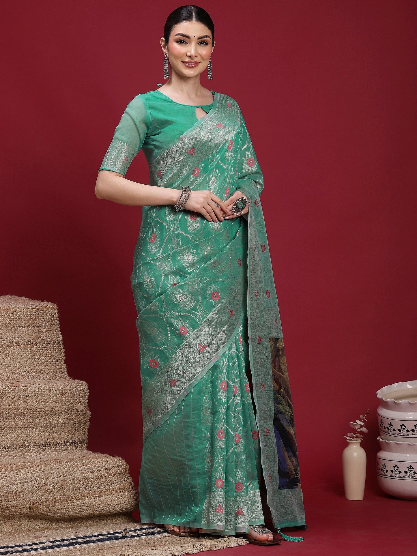 partywear designer saree for festive occasions