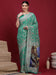 Green Teal Banarasi Organza Woven Saree