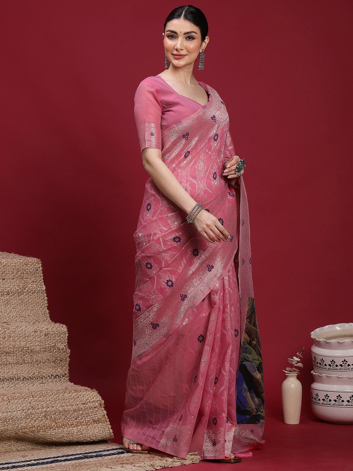 partywear designer saree for festive occasions
