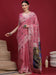 Pink Pink Banarasi Organza Woven Saree