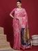 Pink Pink Banarasi Organza Woven Saree