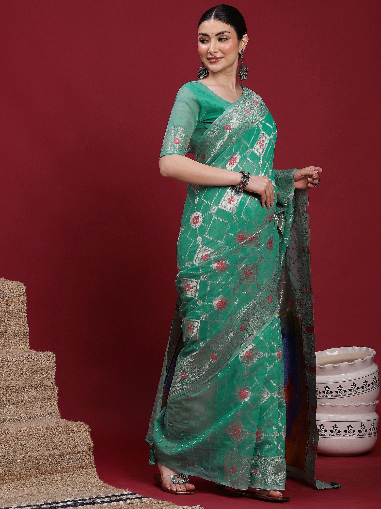partywear designer saree for festive occasions