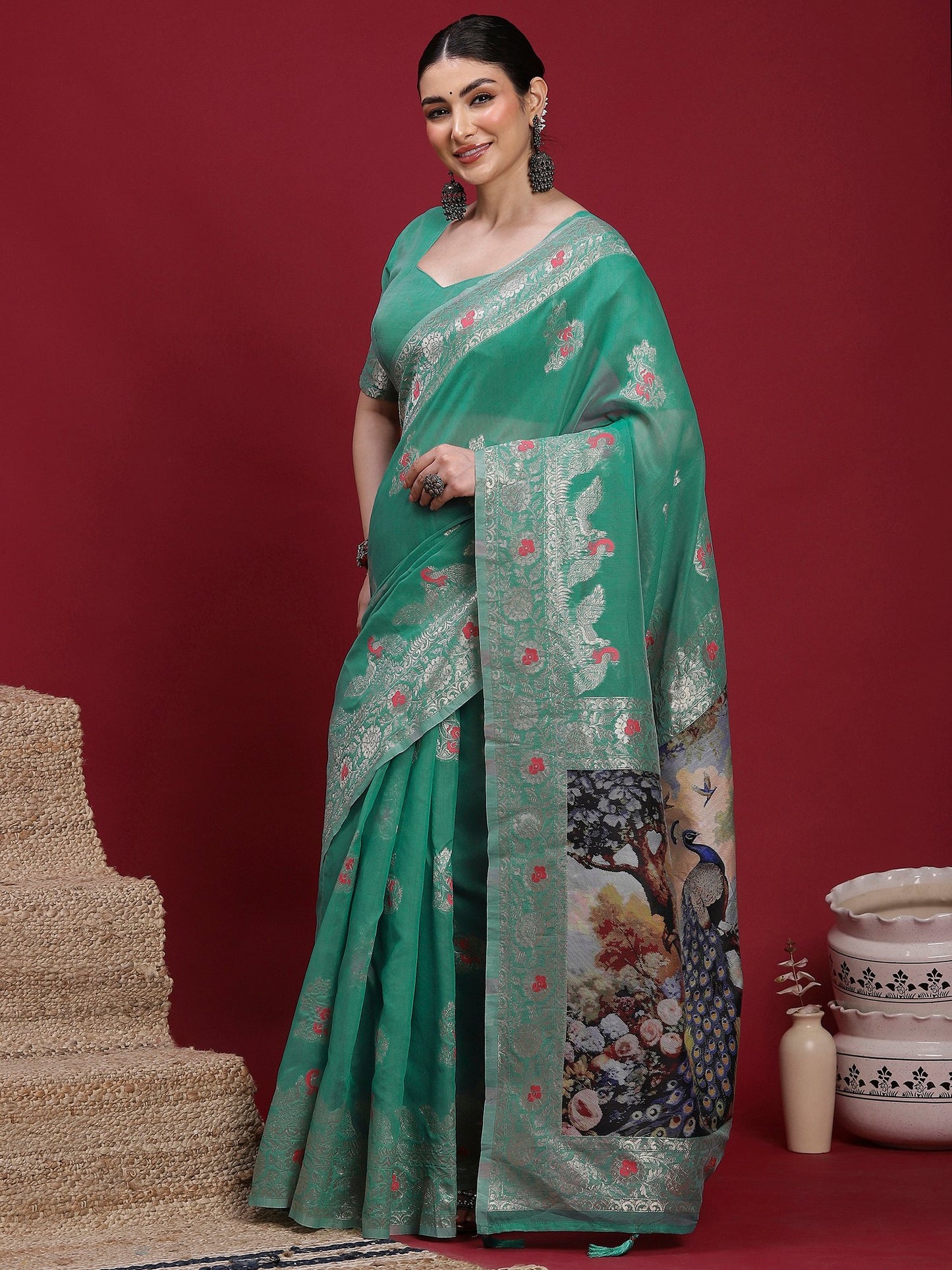 partywear designer saree for festive occasions