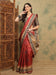 Brown Rust Banarasi Silk Blend Digital Print Saree