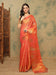 Pink Coral Banarasi Linen Woven Saree