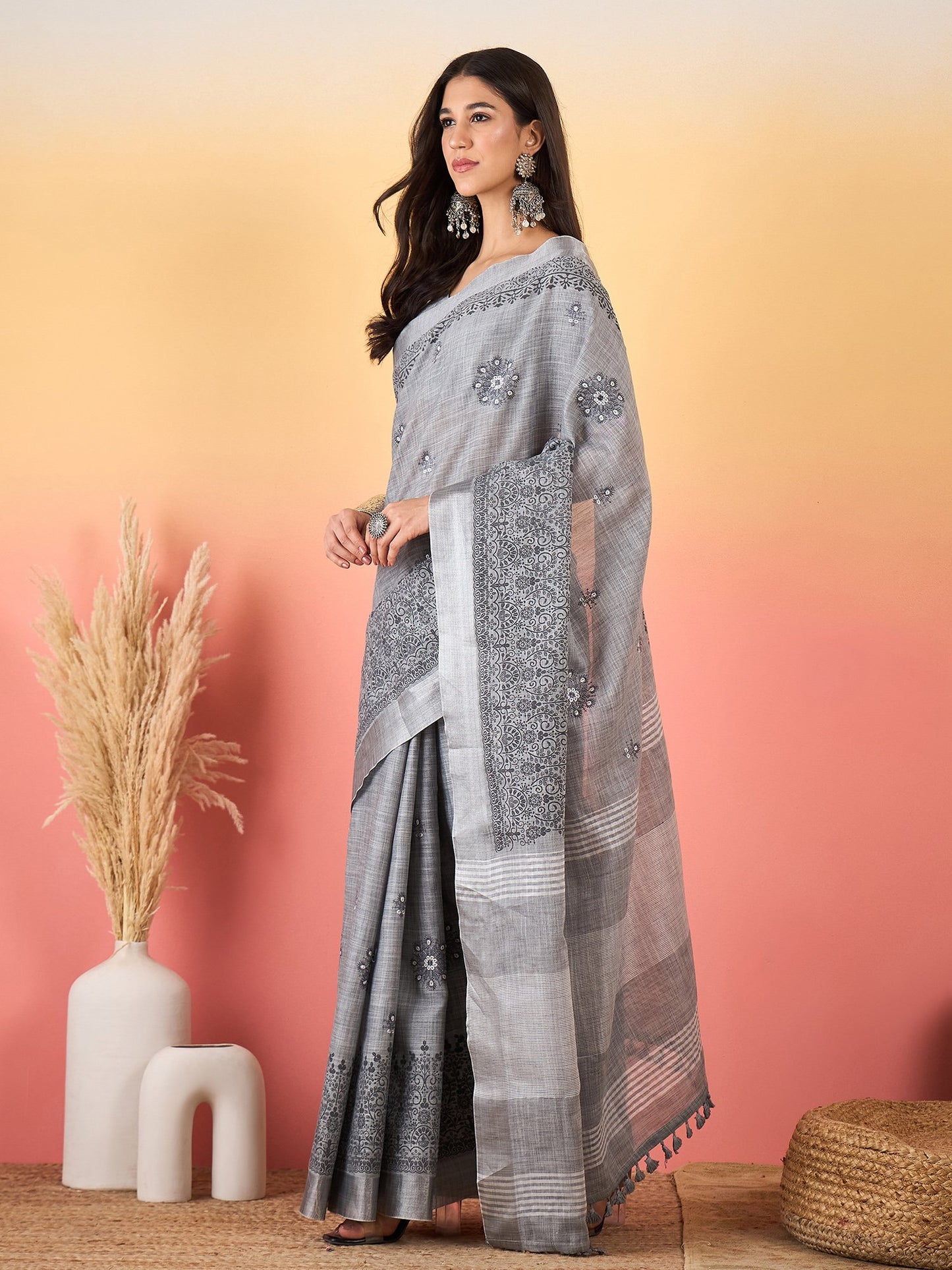 partywear designer saree for festive occasions
