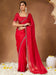 Red Red Party Wear Chiffon Embellished Saree
