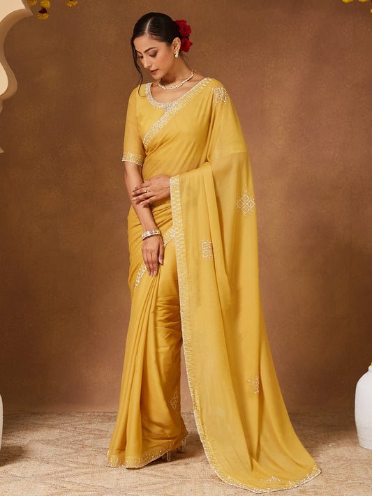 partywear designer saree for festive occasions