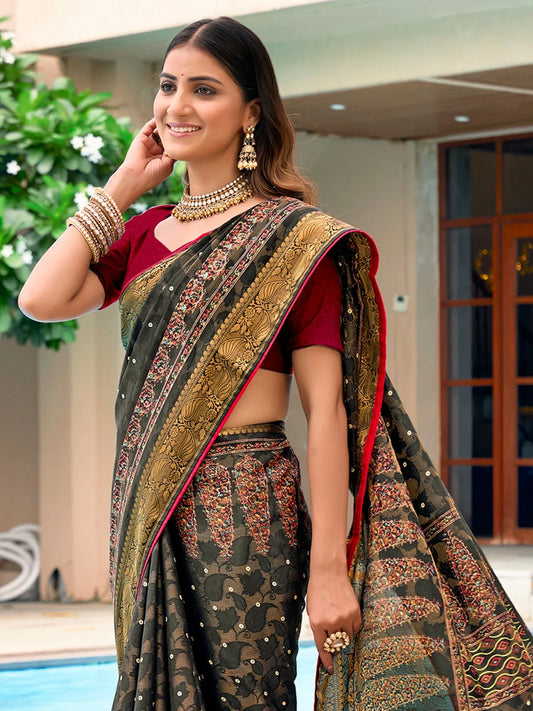partywear designer saree for festive occasions