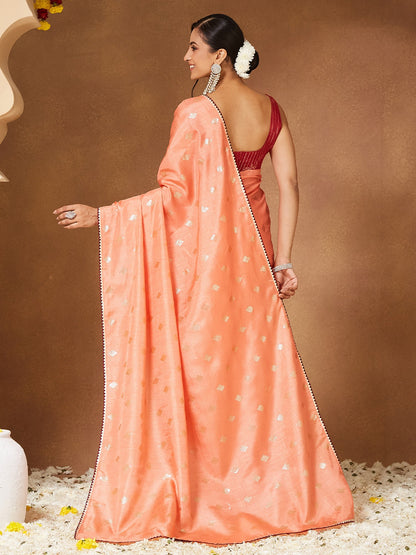 Coral Party Wear Georgette  Solid Saree