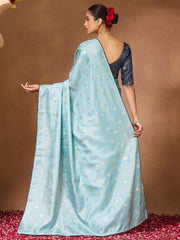 Light Party Wear Georgette  Solid Saree