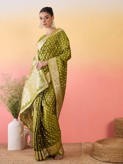 Light Banarasi Satin Silk Woven Saree