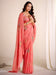 Pink Peach Party Wear Chiffon Printed Saree