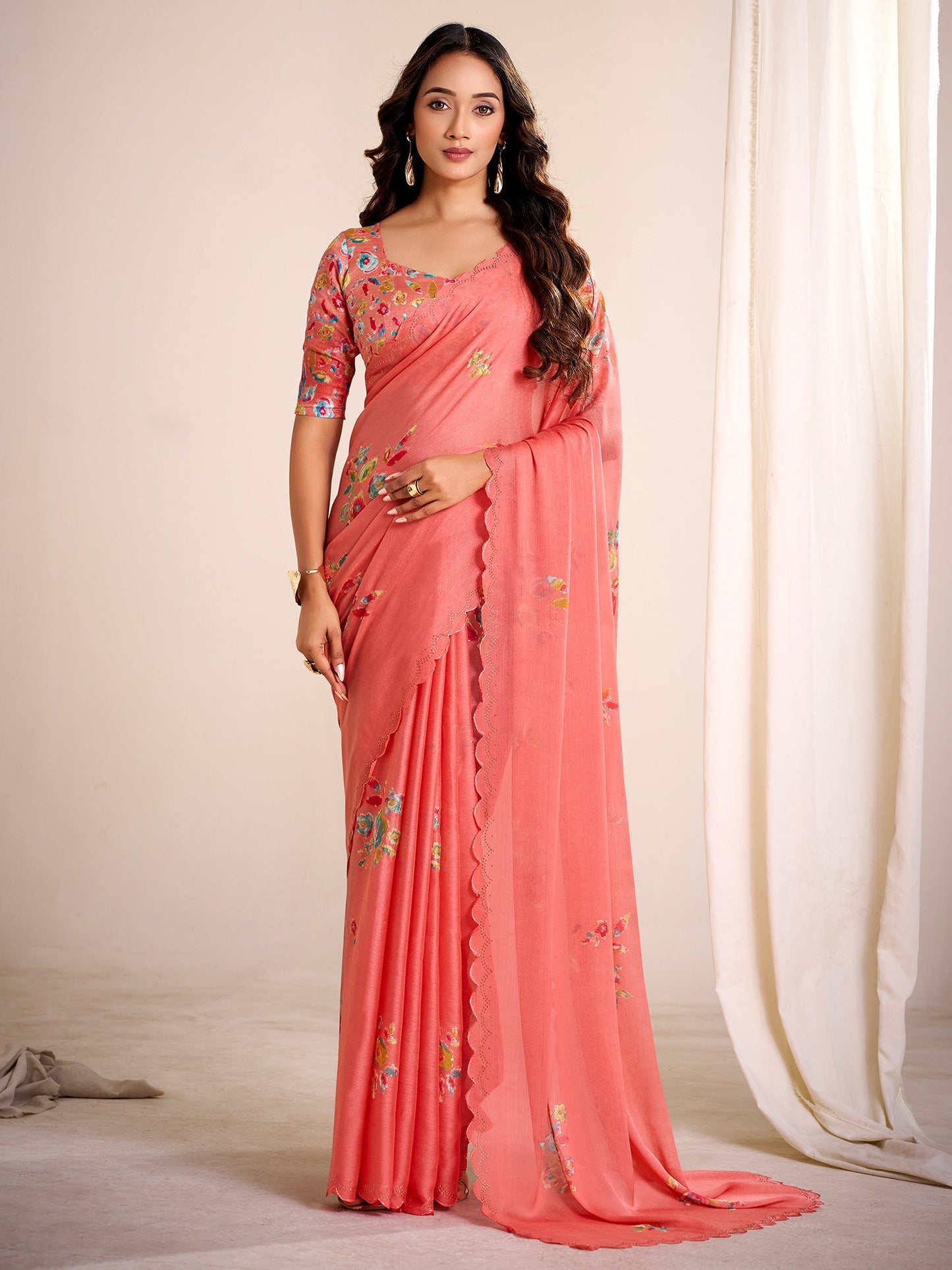 partywear designer saree for festive occasions