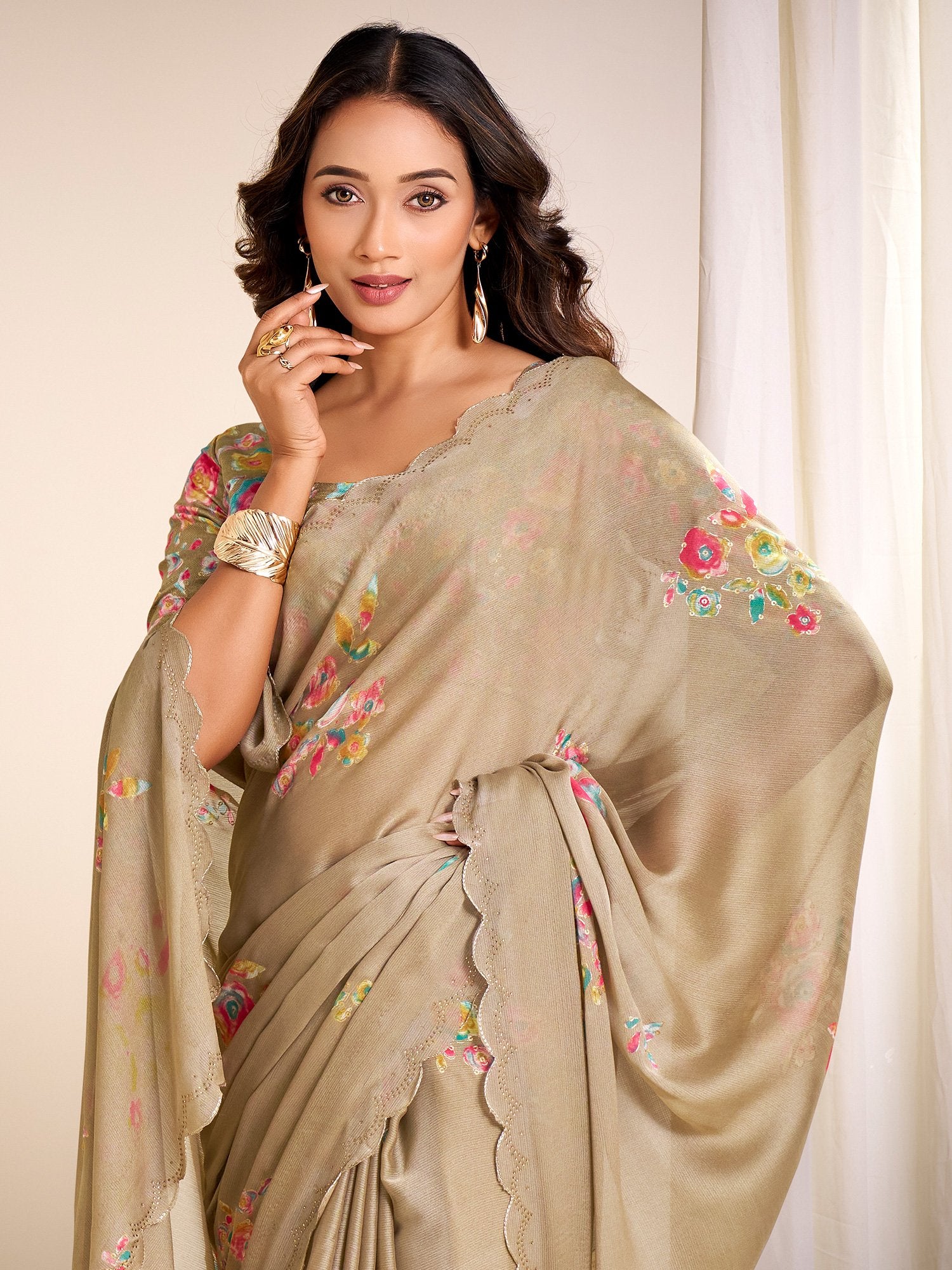 partywear designer saree for festive occasions