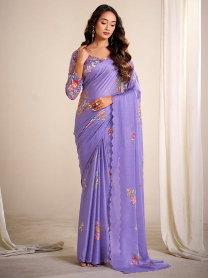 partywear designer saree for festive occasions